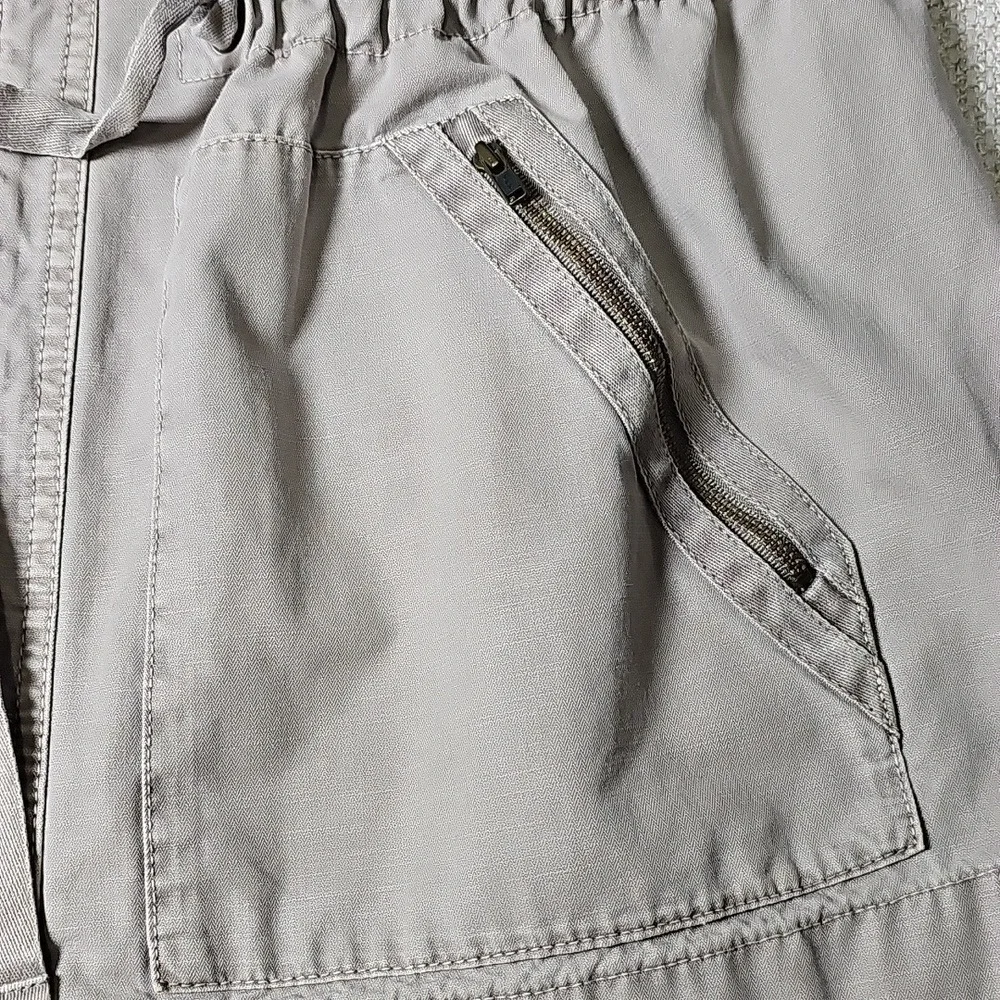 J Crew 100% Cotton Utility Cargo Jacket Tan color Pockets Size Large - Picture 7 of 8